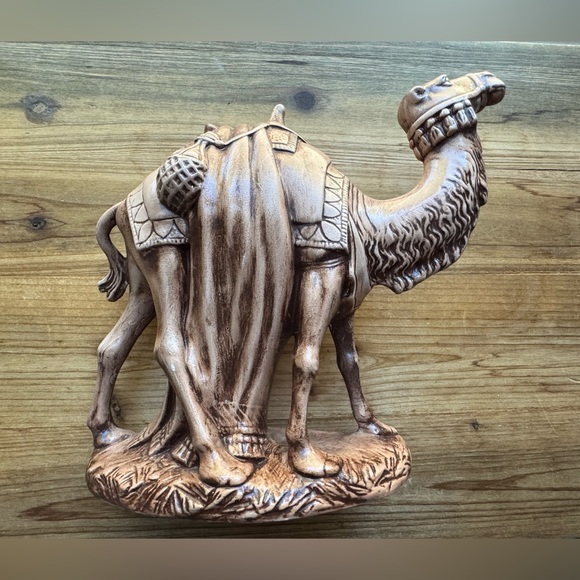 Pack Camel Nativity Christmas Standing Glazed Ceramic Desert 1970s Holland Mold - Picture 2 of 5